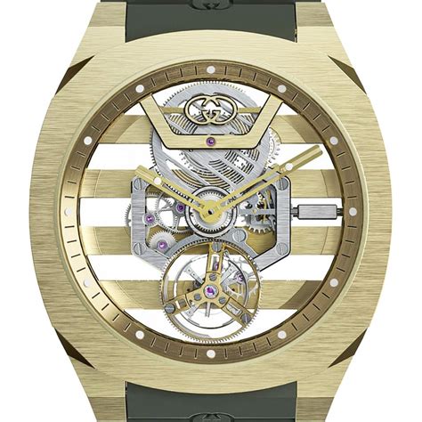 24h gucci|Gucci 25h skeleton tourbillon.